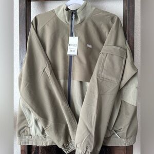 FIGS - Women's Heather Olive. Sydney Modern Cargo -Scrub Jacket - XL